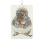 Squirrel Eating a Nut in Winter Snow Luchtverfrisser (Achterkant)