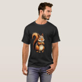 Squirrel eating nuts T-shirt  (Voorkant volledig)