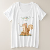 Squirrel Family wildlife baby MOM TO BE Grote Maat T-shirt (Design voorkant)