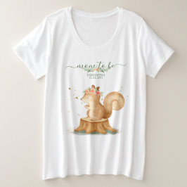 Squirrel Family wildlife baby MOM TO BE Grote Maat T-shirt