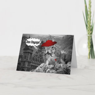 Squirrel French Artist Bon Voyage Kaart