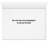 Squirrel French Artist Félicitations (Binenzijde Horizontaal (Onderkant))