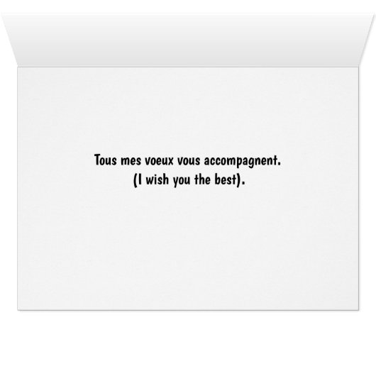 Squirrel French Artist Félicitations (Binenzijde Horizontaal (Onderkant))