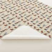 Squirrel Frenzy Sherpa Blanket (Cream) Deken (3/4)