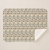 Squirrel Frenzy Sherpa Blanket (Cream) Deken (Voorkant (horizontaal))