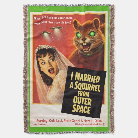 Squirrel from Outer Space Deken (Voorkant Verticaal)