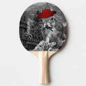 Squirrel Funny Painter met naam Tafeltennisbatje (Voorkant)