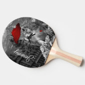 Squirrel Funny Painter met naam Tafeltennisbatje (Zijkant)