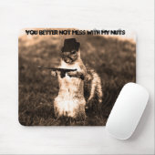 Squirrel Gangsta, je kunt beter niet minder met mi Muismat (Met muis)