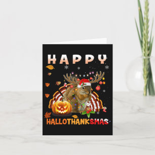 Squirrel Halloween en Merry KerstHappy Hallo Kaart