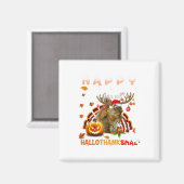 Squirrel Halloween en Merry KerstHappy Hallo Magneet (Voorkant / Achterkant)