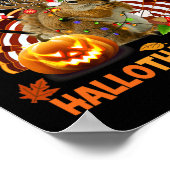 Squirrel Halloween en Merry KerstHappy Hallo Poster (Hoek)