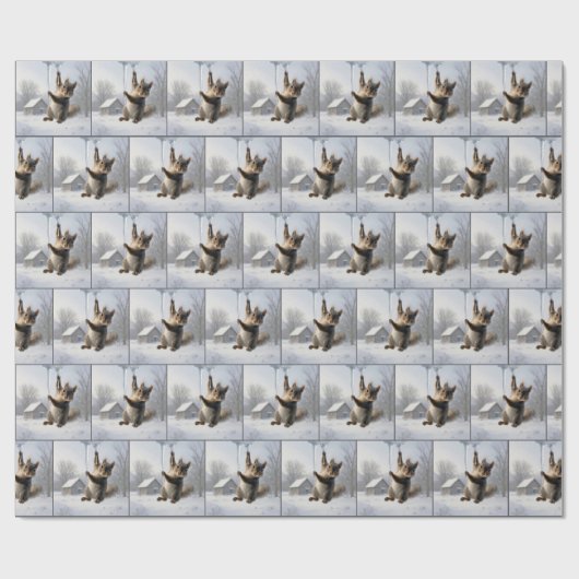 Squirrel Hanging From an Icicle Cadeaupapier (Vlak)