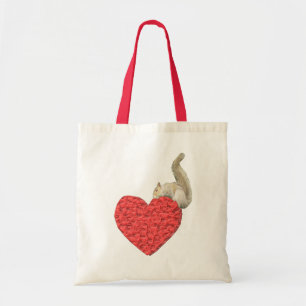 Squirrel Heart Canvas tas