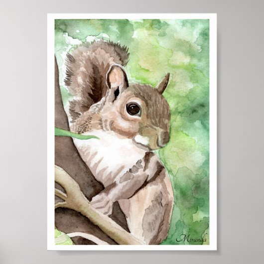 Squirrel heeft Nuts Art Print Ready to Lijst Miran (Voorkant)