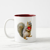 Squirrel Holding Heart Mok (Links)