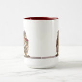 Squirrel Holding Red Rose Bouquet Mok (Midden)