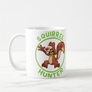 Squirrel Hunter Funny Shooting Hunting Zany Brainy Koffiemok