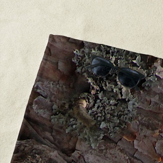 Squirrel in a Pine Tree Beach Towel Strandlaken (In situ)