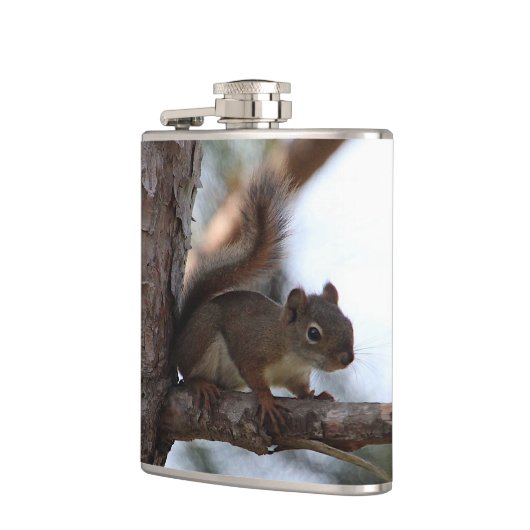 Squirrel in a Pine Tree Heupfles (Links)