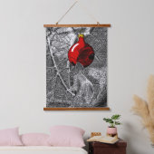 Squirrel in Christmas Tree Hangend Wandkleed (Slaapkamer)