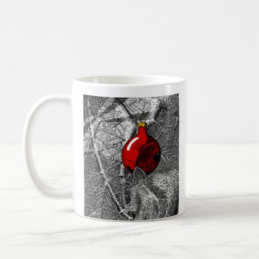 Squirrel in Christmas Tree Mug Koffiemok (Links)