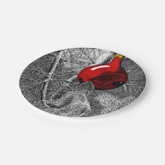 Squirrel in Christmas Tree Papieren Bordje (Gekanteld)