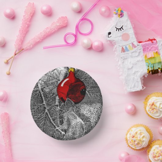 Squirrel in Christmas Tree Papieren Kommen (Feest)