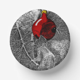 Squirrel in Christmas Tree Papieren Kommen