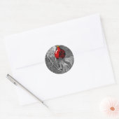 Squirrel in Christmas Tree Ronde Sticker (Envelop)