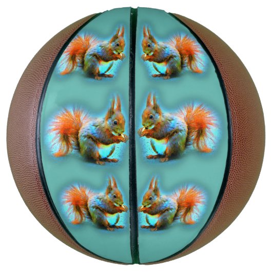 Squirrel in modern style basketbal (Verticaal)