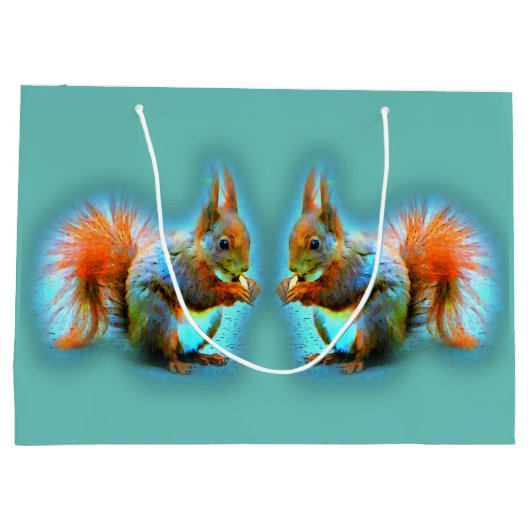 Squirrel in modern style groot cadeauzakje (Achterkant)