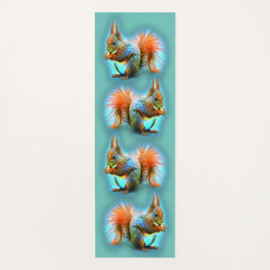 Squirrel in modern style yogamat (Voorkant)