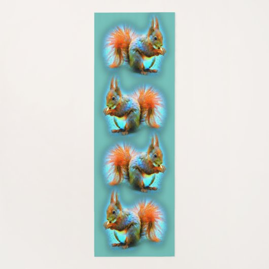 Squirrel in modern style yogamat (Achterkant)