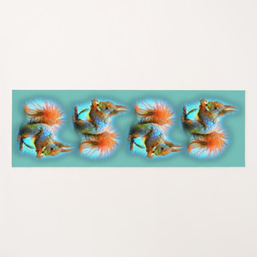 Squirrel in modern style yogamat (Voorkant (horizontaal))