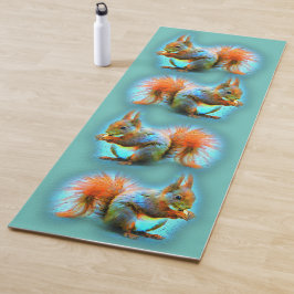 Squirrel in modern style yogamat
