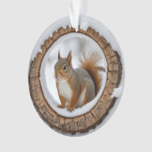 squirrel in the snow ornament (voorkant)