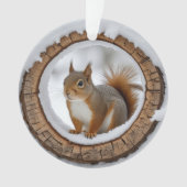 squirrel in the snow ornament (voorkant)