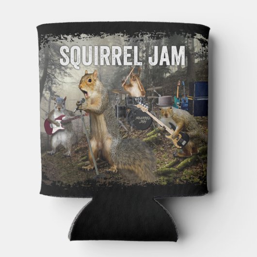 Squirrel Jam - grappige rockband Blikjeskoeler (Achterkant)