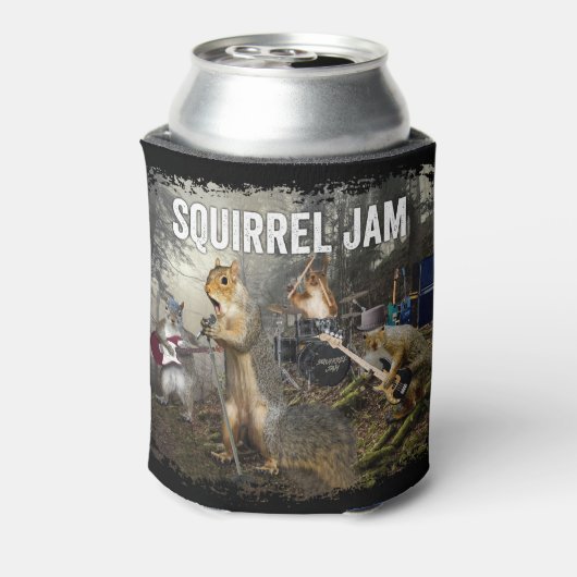 Squirrel Jam - grappige rockband Blikjeskoeler (Blikje Achterkant)