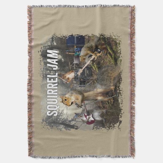 Squirrel Jam - grappige rockband Deken (Voorkant Verticaal)