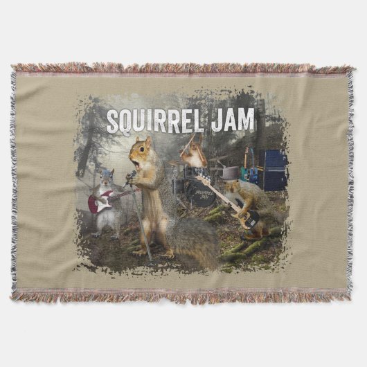 Squirrel Jam - grappige rockband Deken (Voorkant)