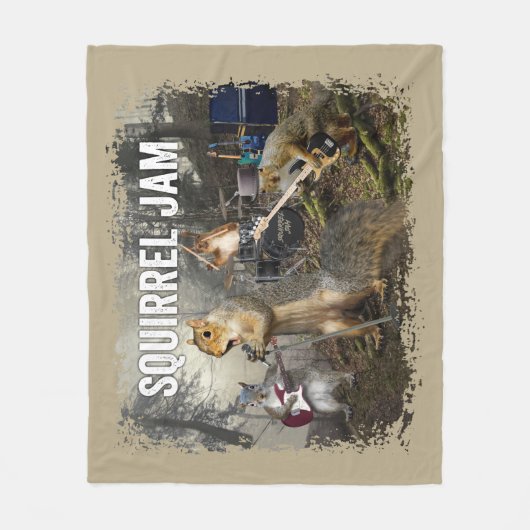 Squirrel Jam - grappige rockband Fleece Deken (Voorkant)