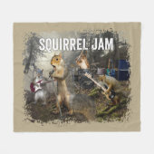 Squirrel Jam - grappige rockband Fleece Deken (Voorkant (Horizontaal))