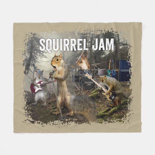 Squirrel Jam - grappige rockband Fleece Deken (Voorkant (Horizontaal))