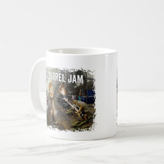 Squirrel Jam - grappige rockband Koffiemok (Voorkant links)
