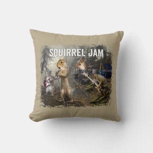 Squirrel Jam - grappige rockband Kussen