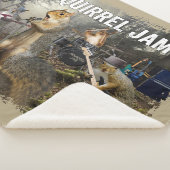 Squirrel Jam - grappige rockband Sherpa Deken (3/4)