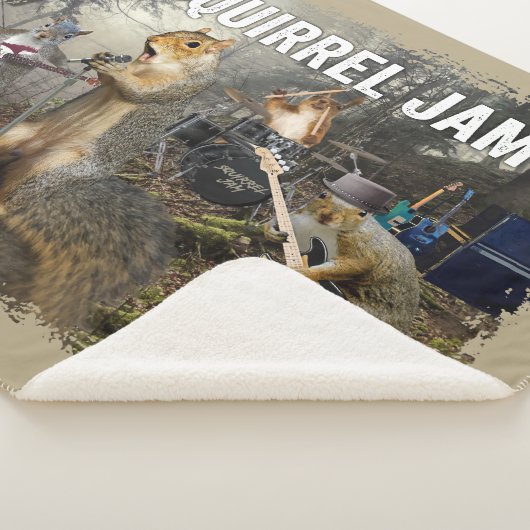 Squirrel Jam - grappige rockband Sherpa Deken (3/4)