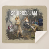 Squirrel Jam - grappige rockband Sherpa Deken (Voorkant (horizontaal))